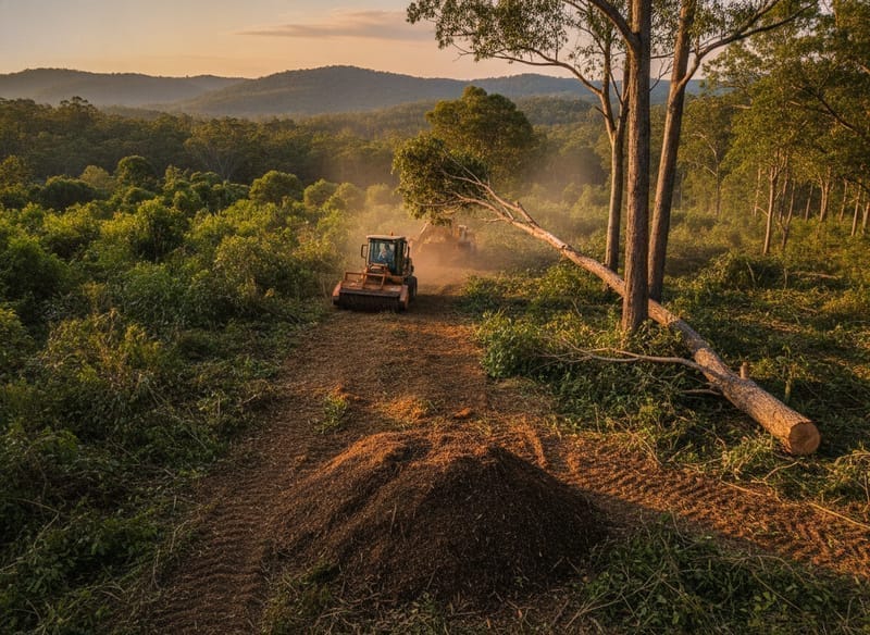 Land Clearing performed by Southern Highlands Arborist in the Southern Highlands